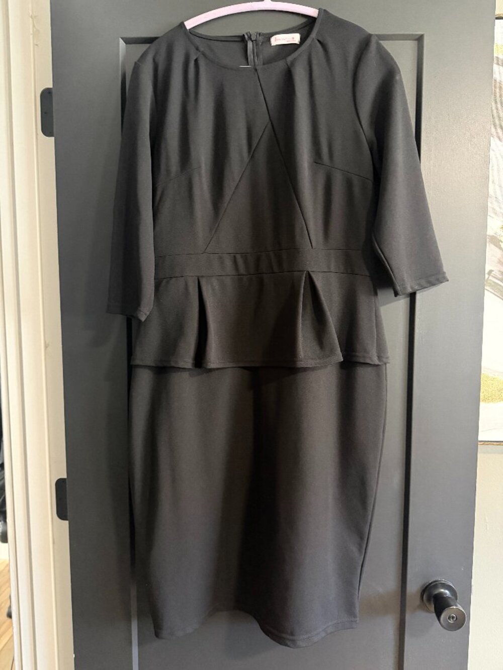 Black Peplum Dress sz XL